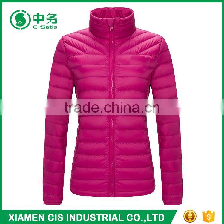 Latest Fashion Winter Ultra Light Slim Fit Woman Black Padded Jacket