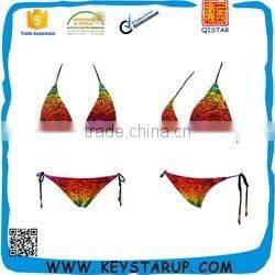 Floating suits flowers print mature women erotic lingerie bikini swimming wear
