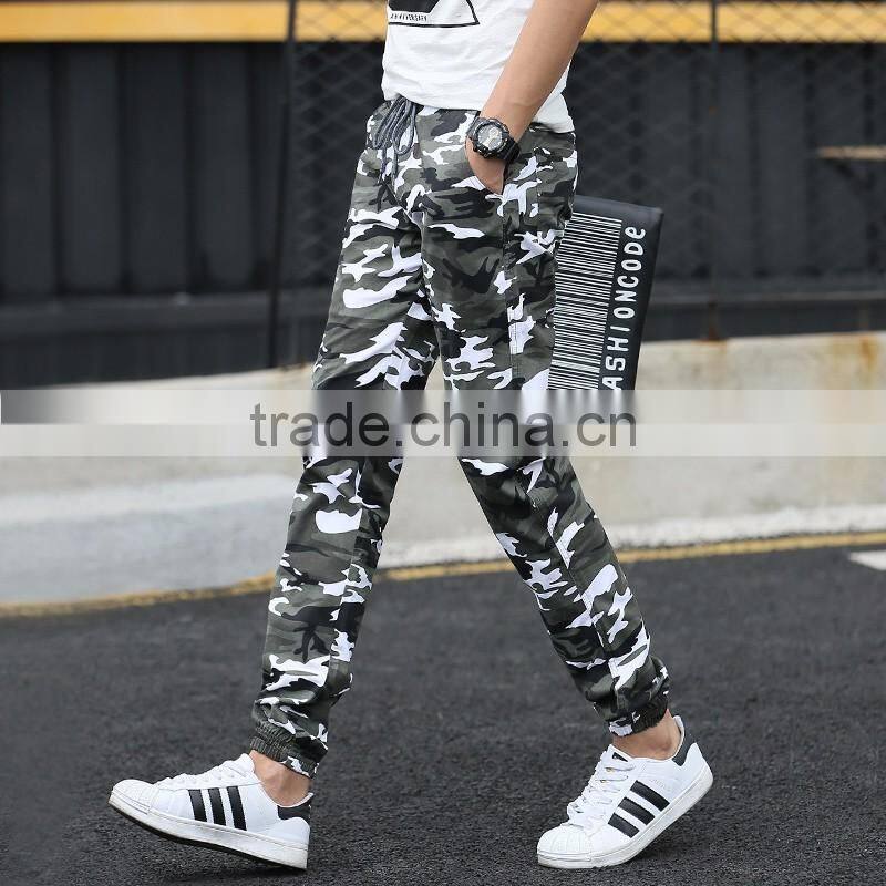 Fashion wholesale custom mens casual camo pants cheap army print pants men