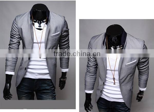 Mens Korean slim fit fashion blazer Suit Jacket black gray red size M to 2XL Male blazers Mens coat Wedding dress