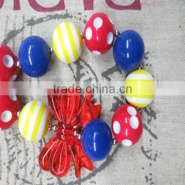 Spring bubblegum chunky bead necklace wholesale