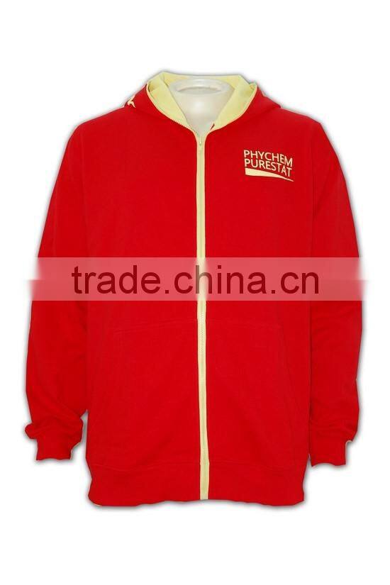 Lastest product best price plain red comfortable custom made lined hoodie