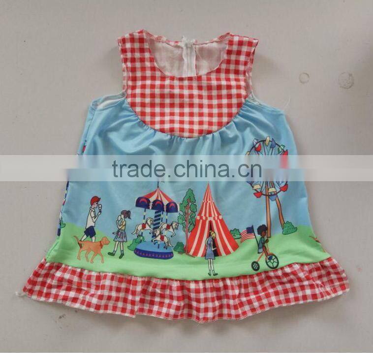 latest children castle printed dress in 2017 fashion girls stylish frocks remake