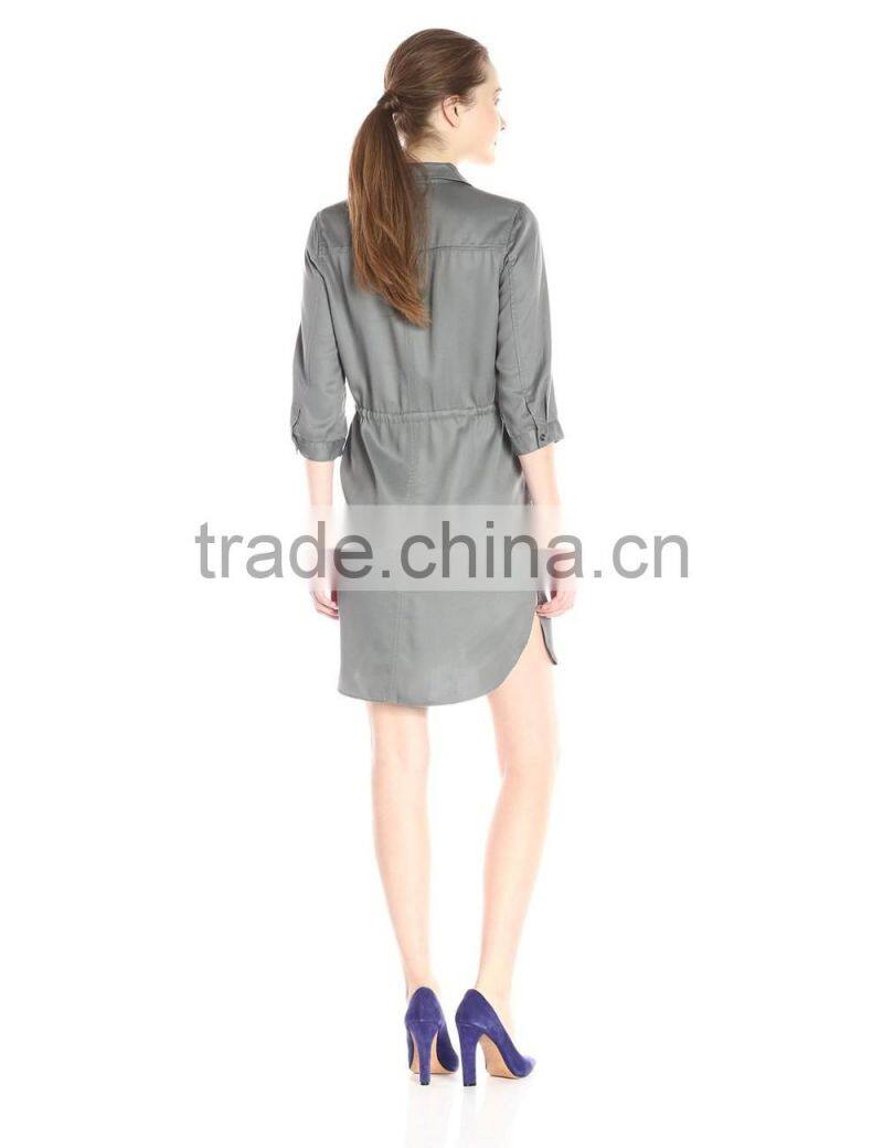 Women's Tencel Dress/Long dress shirt