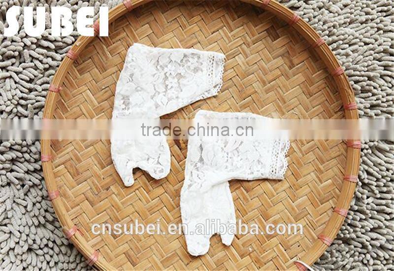 Summer cute white lace socks, 2 toe clogs socks