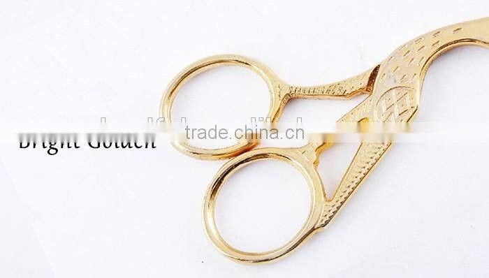 Vintage Golden Swan Embroidery Scissors Craft Sewing Bird Shape Scissors