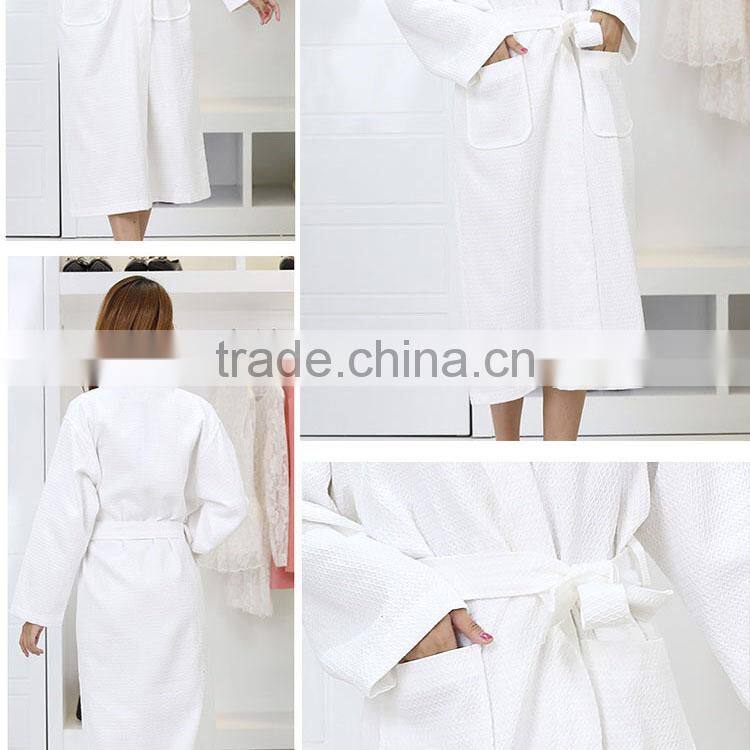 China factory high quality 100% cotton waffle bathrobe