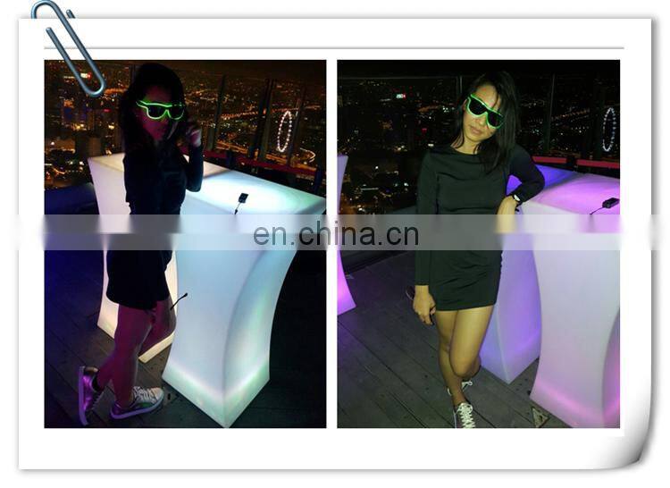 New Wholesale Led Flash Party Wear Half Frame EL Wire Glasses Sunglasses