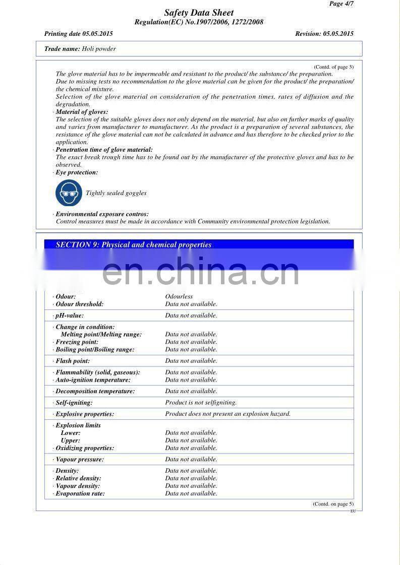 color powder for color run colour powder