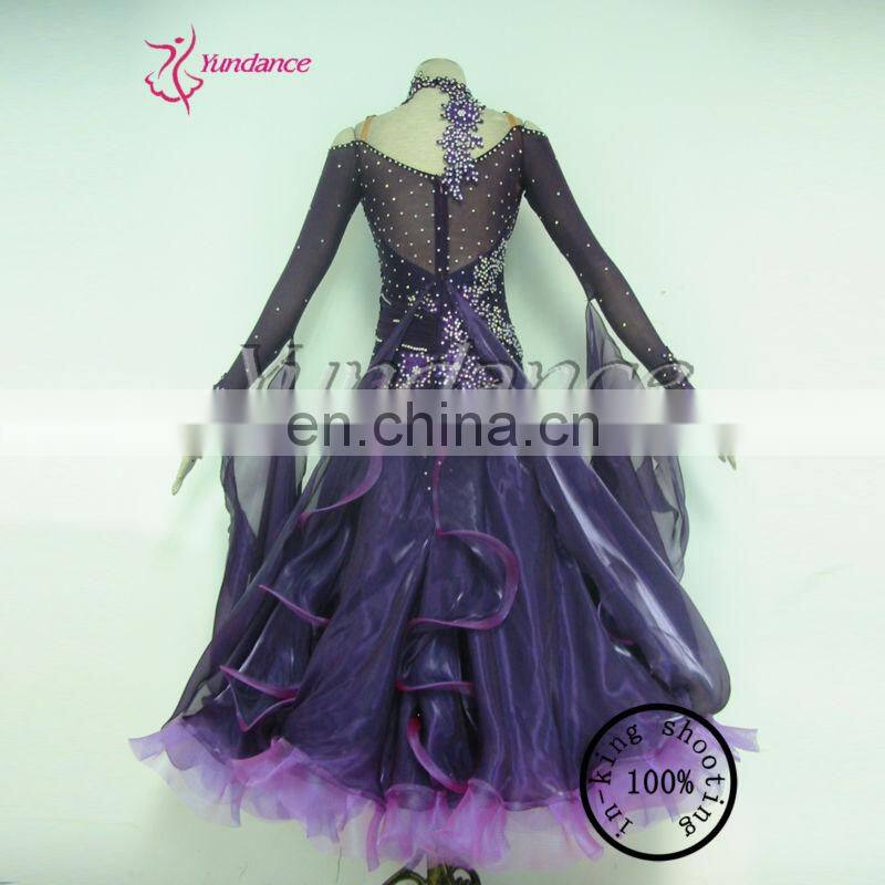 Manufacturer 100% Beautiful Dance Costume For Woman Purple B-11715