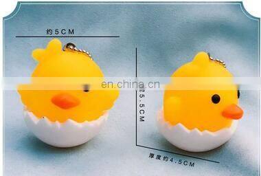 Vinyl Glue Eggshell Rooster Fashion Key Chain Ring Keyfob Bag Pendant Charms