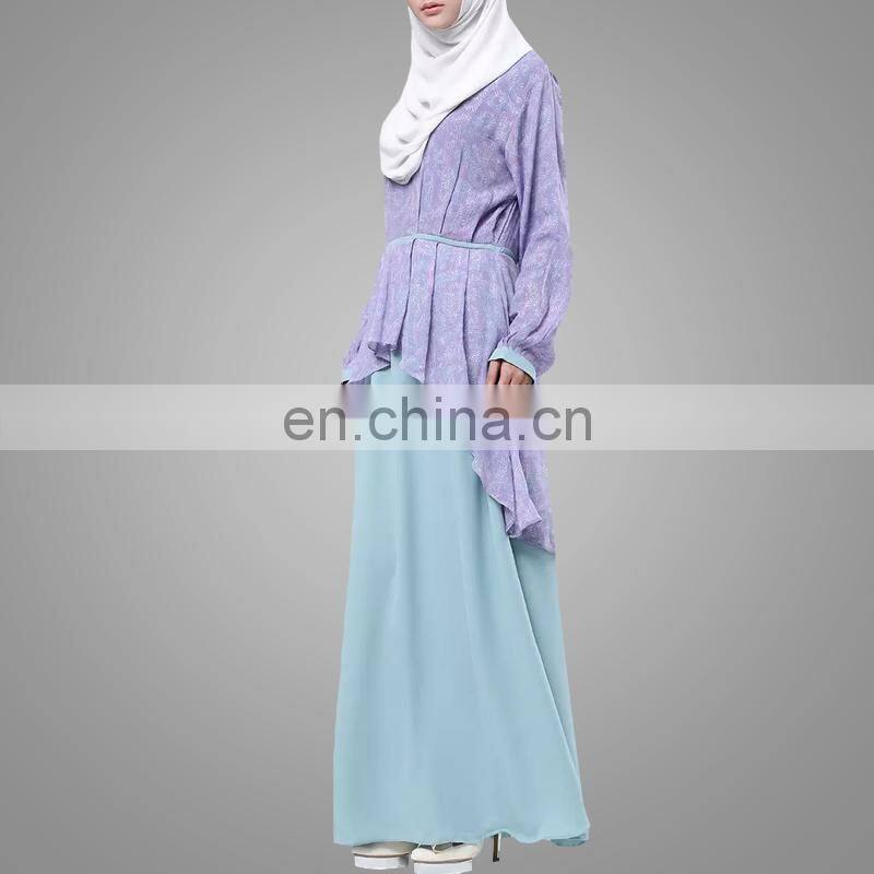 Baju kurung and baju melayu 2017 long printing wholesale islamic women clothing