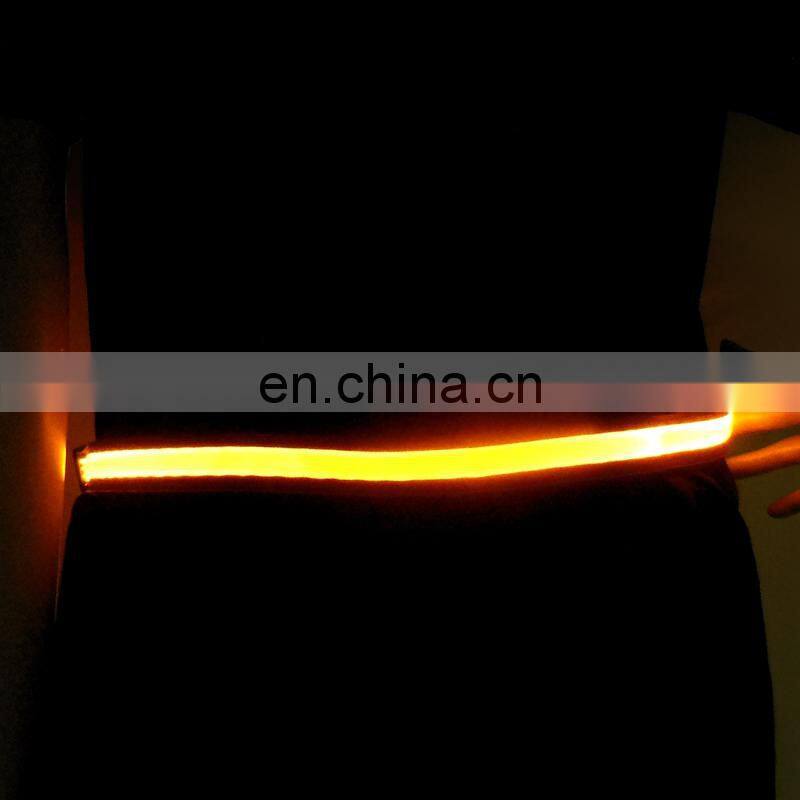 Best selling top design flashing belt USB rechargeable flashing belt flashing belt for decoration