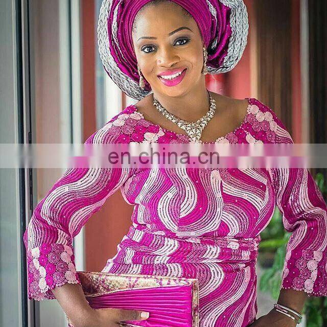 2016 3d flower tull lace fabric african/african tulle lace fabric /french tulle net lace for aso oke wedding party