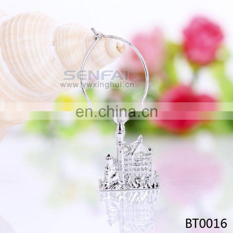 bulk engraved wine glass charms Wedding lead & nickel free glass wine charm