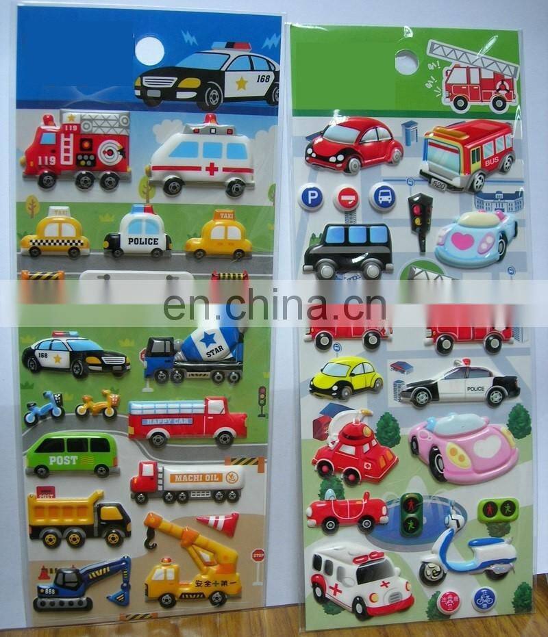 custom shining 3D colored number bubble sticker