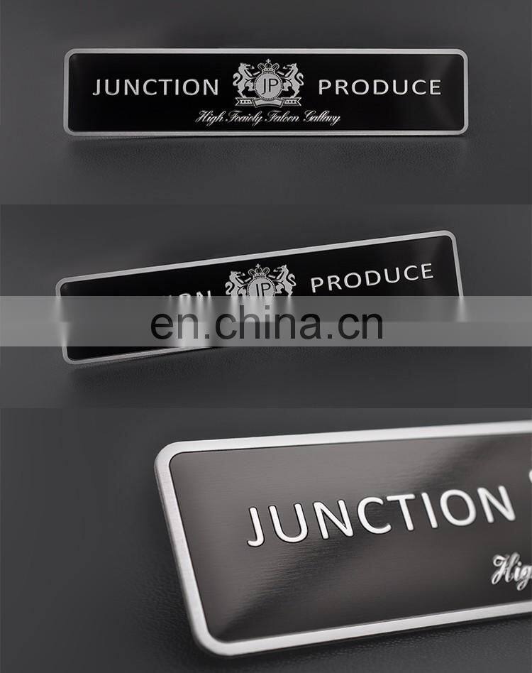 MINGYUAN Custom aluminum self adhesive fashion decorative metal nameplate