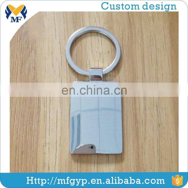 Wholesale metal square cheap blank keychain