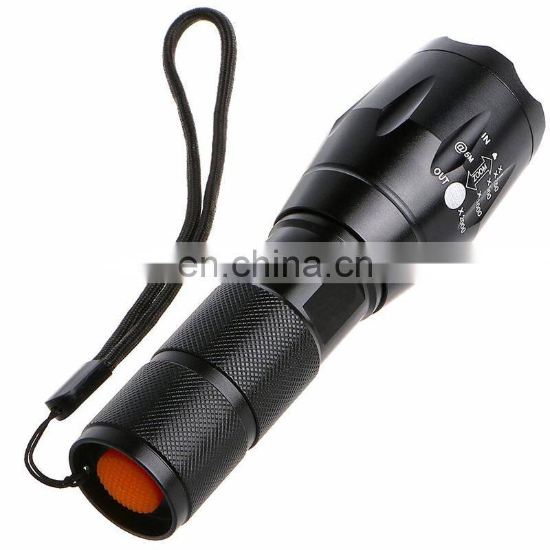 1000lm Bright Light XML T6 Outdoor Wild Hunt Working LED Professional Hike Metal Flashlight