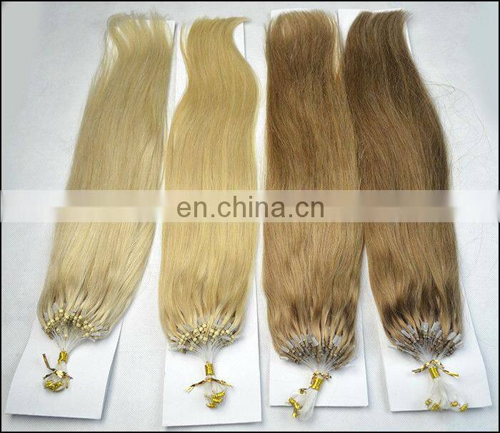 human hair extensions easy loop micro ring offer many colors for customers' choices