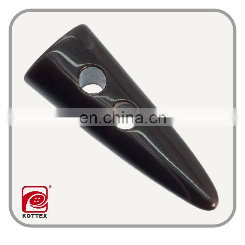 2014 plastic horn button toggle button for garment accessories