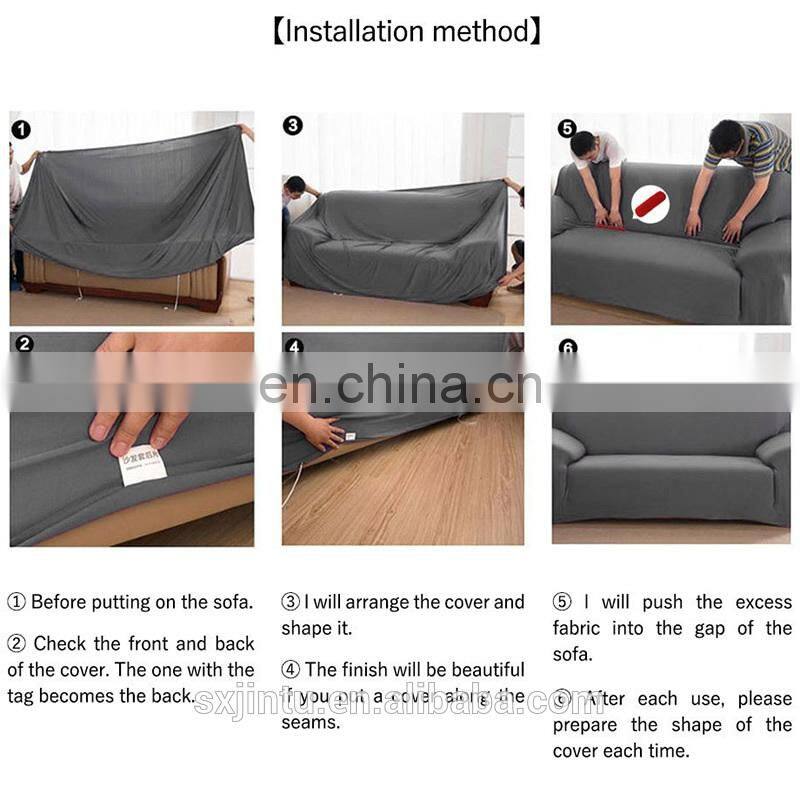 hot sell sectional sofa cover 3 pcs  wooden elastic sofa stretch Slipcover l shape corner sofa covers
