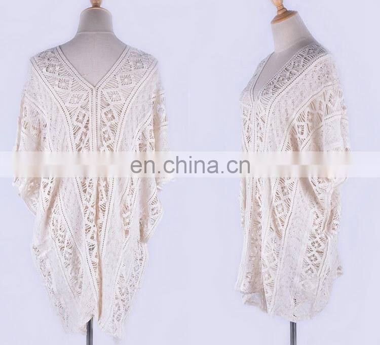 White Knitted Beach Cover up dress Tunic Long Pareos Bikinis Beach Dress Cover UP Swim Cover up Beachwear
