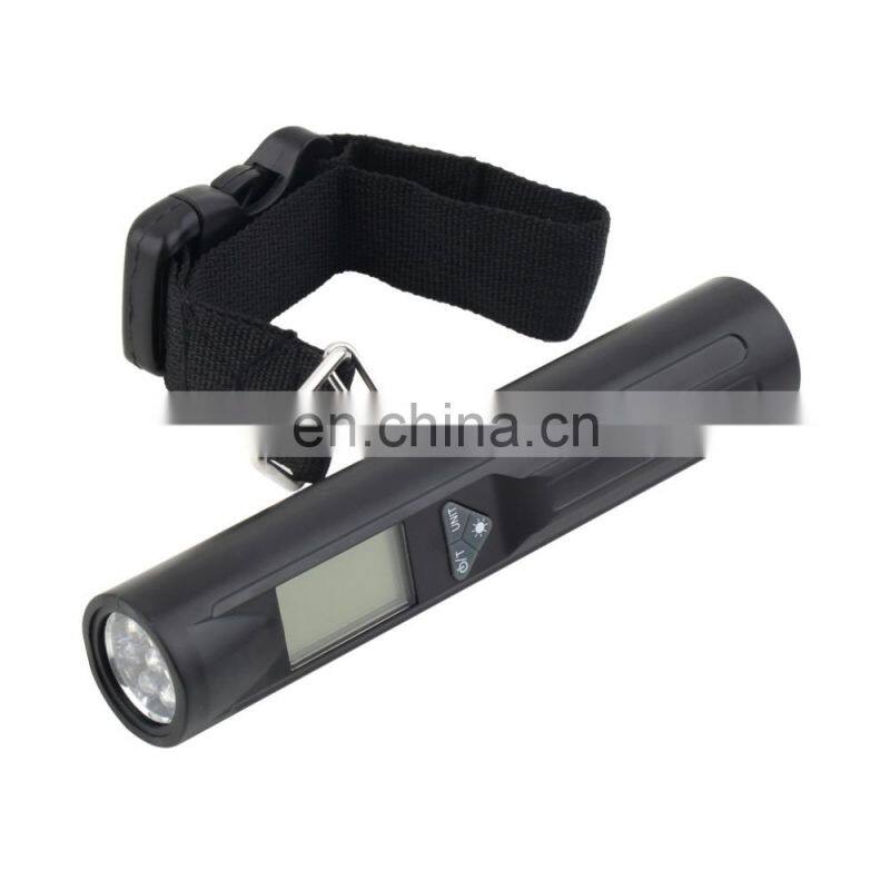 40kgx10g Portable Luggage Weighing digital Hook scale with 8LED Torch Flashlight