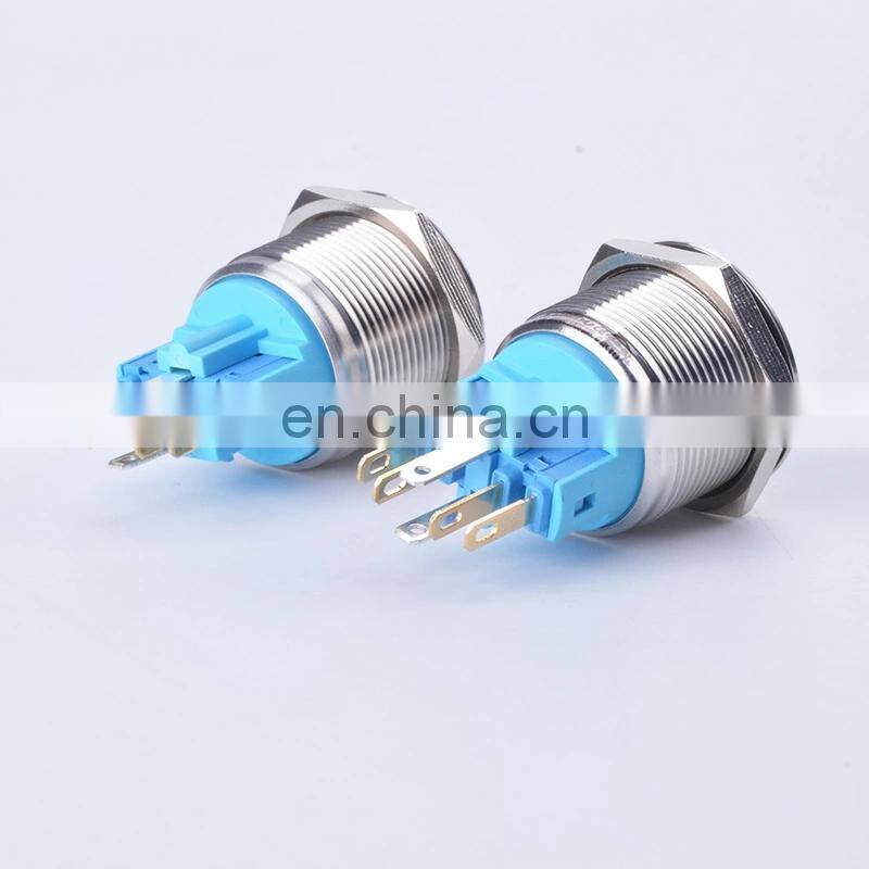 22mm Waterproof Metal Push Button Switch Self Latching Self Momentary Annular Power Symbol with Lamp