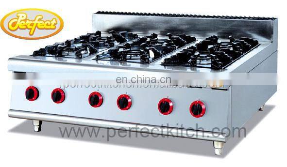 Commercial Table Top Gas Stove with Char-Boiler