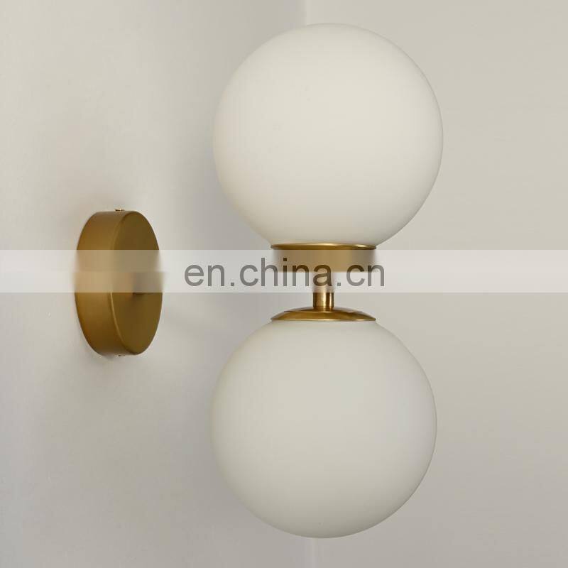 America Iron street light oriental lamp the room glass ball copper wall lamp