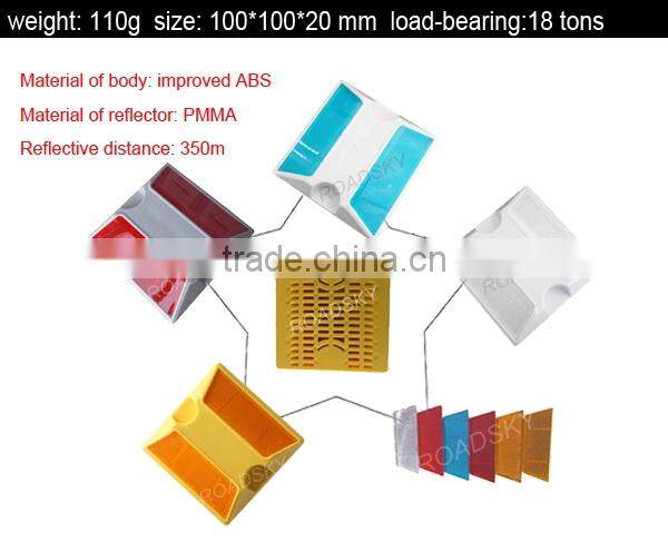 Durable Double Sides Customized 3M Reflector Plastic Road Studs