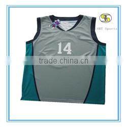 Digital print custom blue basketball jersey