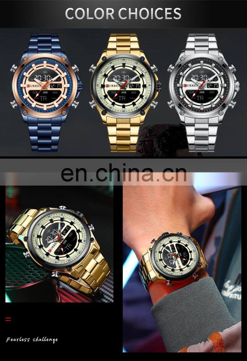 CURREN 8404 Top Luxury Brand Mens Watches Waterproof LED Quartz Digital Sport Fashion Men Wrist Watch