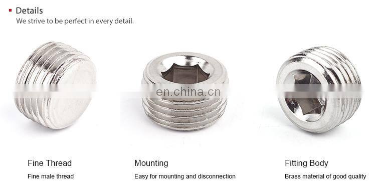 SNS BD Series brass male threaded pneumatic connector easy choke head block copper pipe light fitting