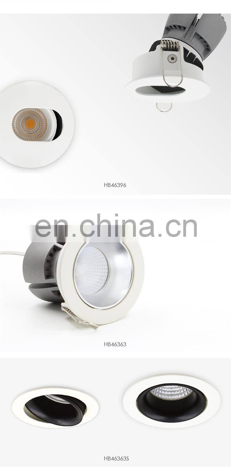 HUAYI Oval Open Boundless Adjustable Angle Indoor Led Spotlights Convergent Brightness