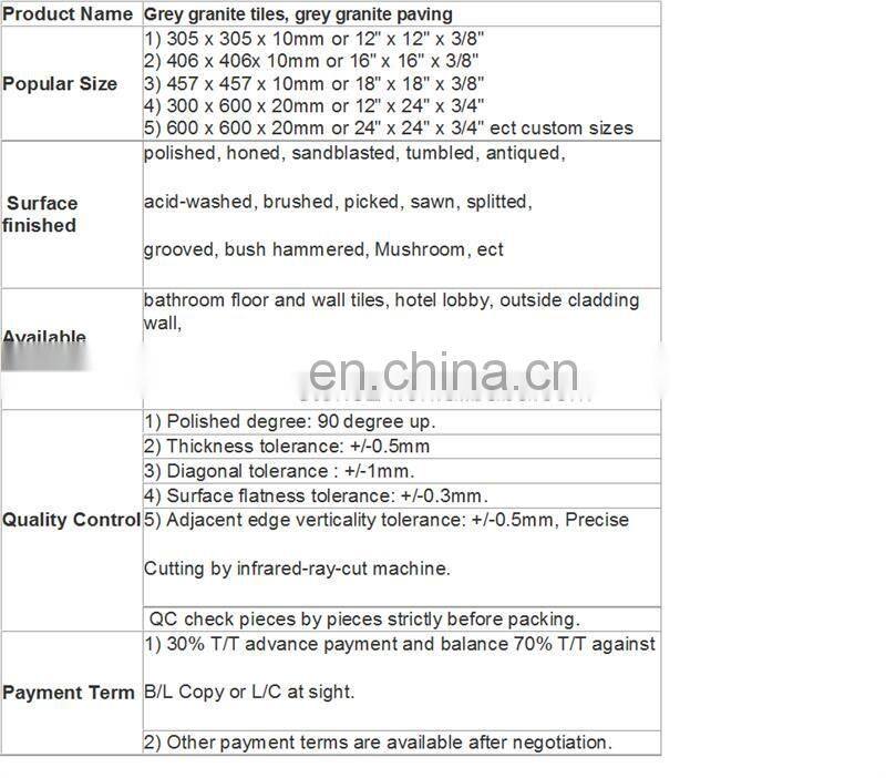 G603 flamed granite tiles, grey granite tiles