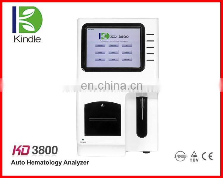 KD3800 CE Approved Lab Equipment 3 Part Fully Automatic Hematology Analyzer Price with 60 Tests Speede