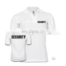 High Quality Wholesale Price White Security Guard T shirt Men's Security Guard Graphic Polo T-Shirt
