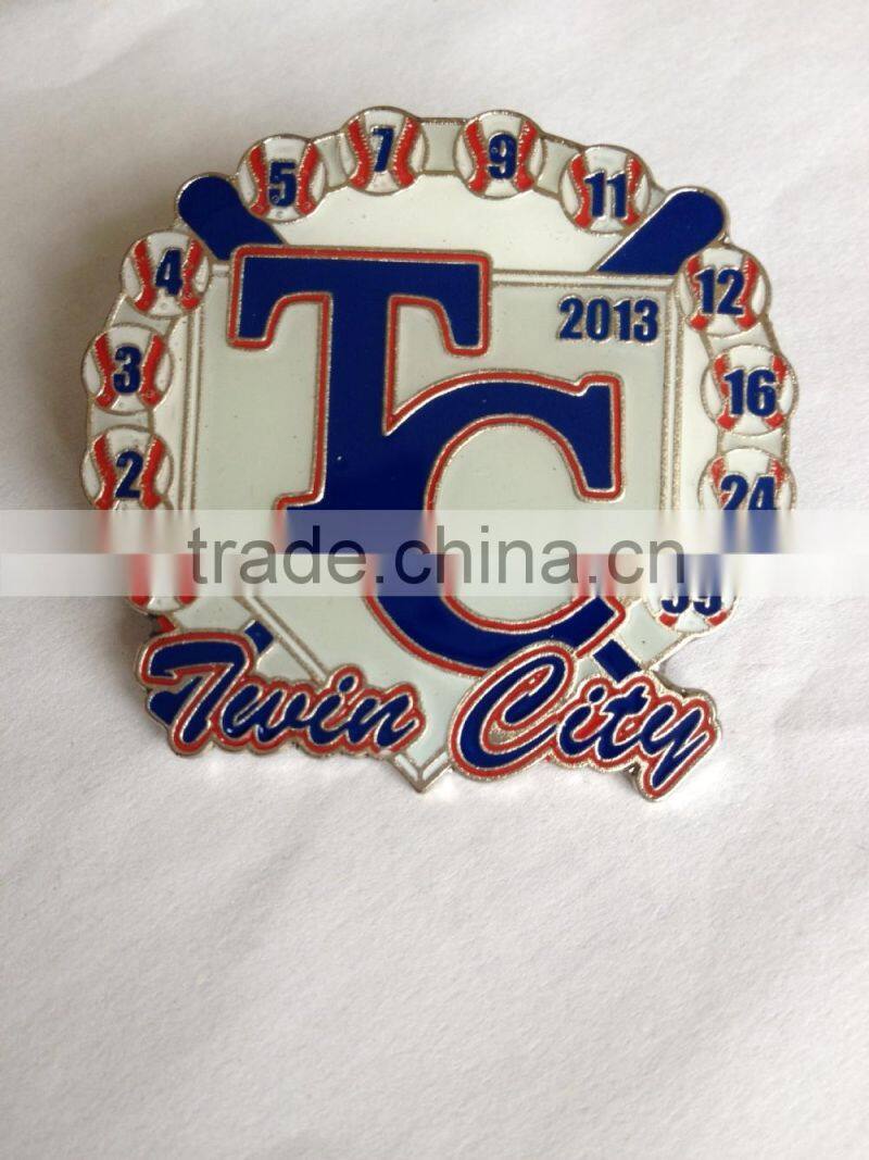 Custom offset printing with epoxy baseball pins pin badge