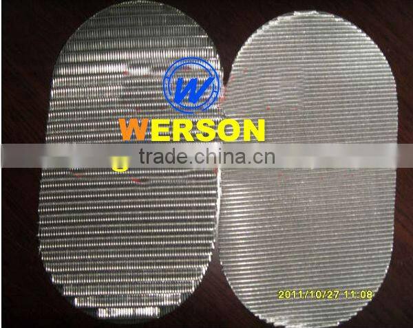 Stainless steel mesh disc edge wrapped with metal -