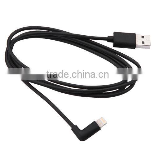 MFI certified multi color dual 90 degree angled usb cable for iphone 6 plus/mini ipad 2 support ios 8