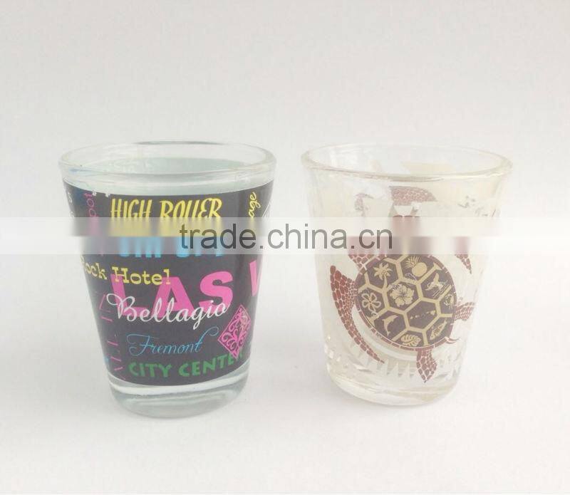 CE/EU/FDA/SGS high quality printed shot glass,tequila shot glass,hanging shot glass