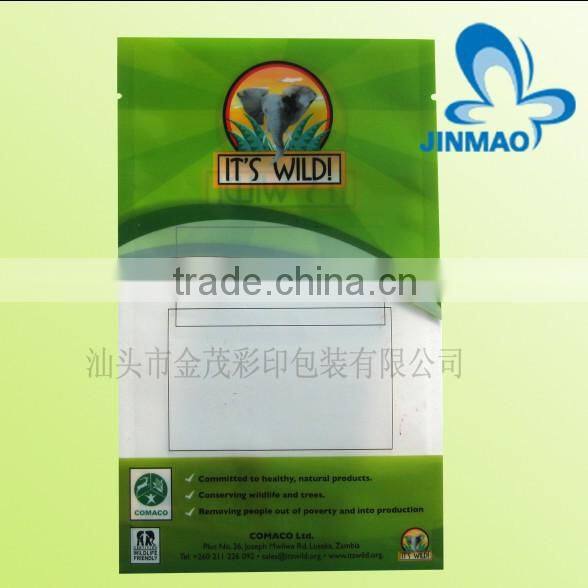 Plasitc heat seal food packaging bag for wild food
