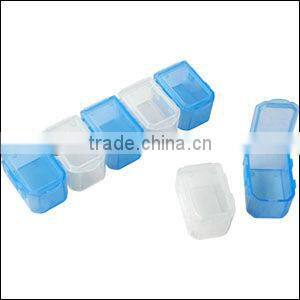 Plastic pill box for 7 days with braille, Pill Box
