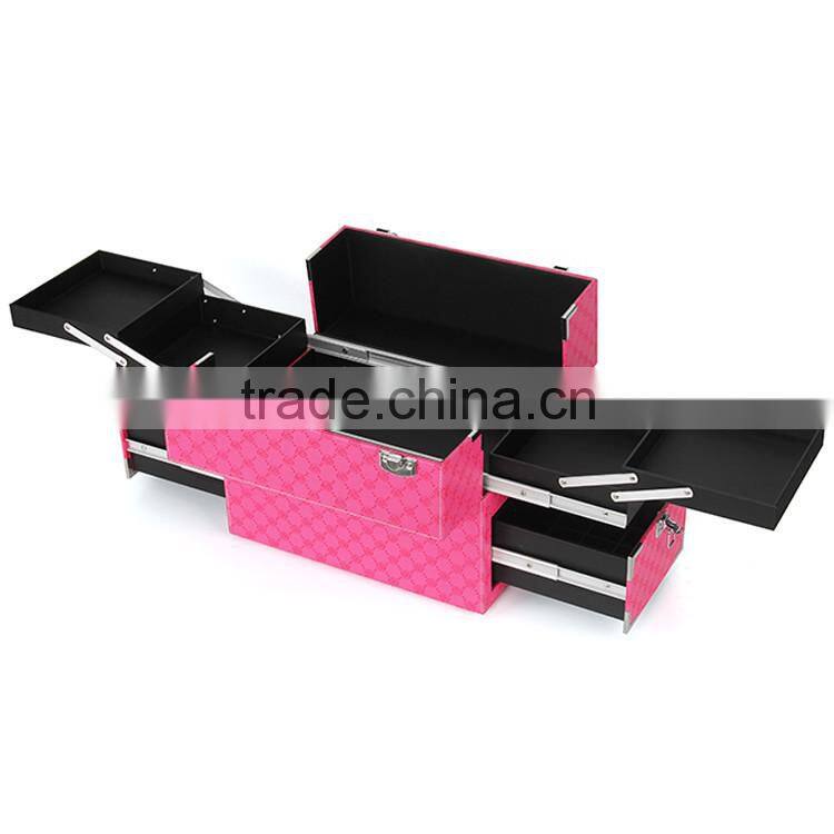 Guangzhou factory wholesale makeup case Nail polish cosmetic case with drawer