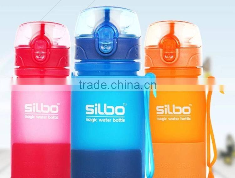 350ml school boy foldable traveling water bottle, convenient one-touch lid thermos bottle, LFGB food grade