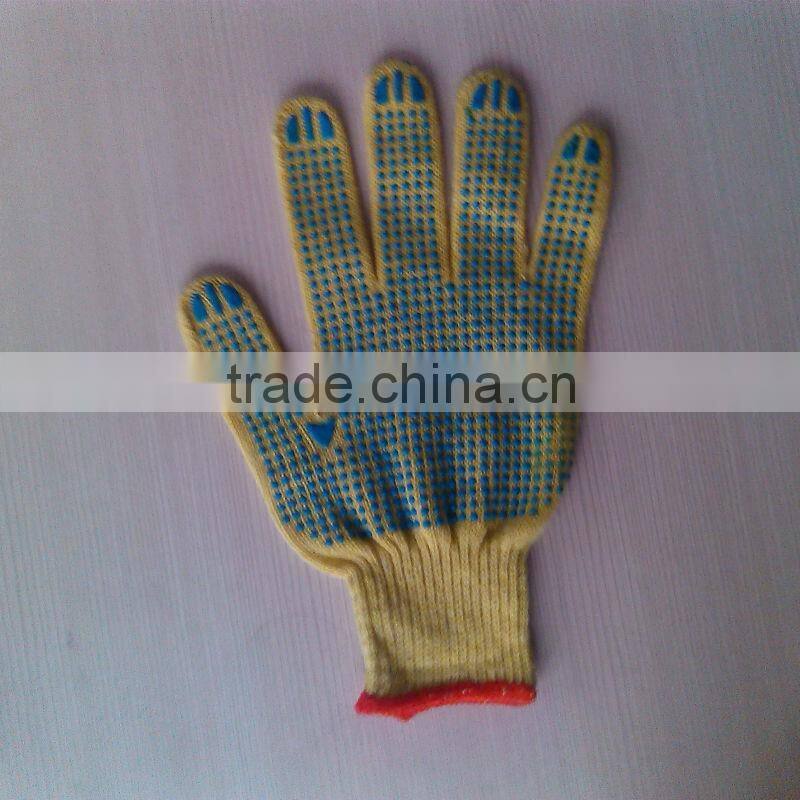 high quality industrial protedting cotton hand gloves pvc dots