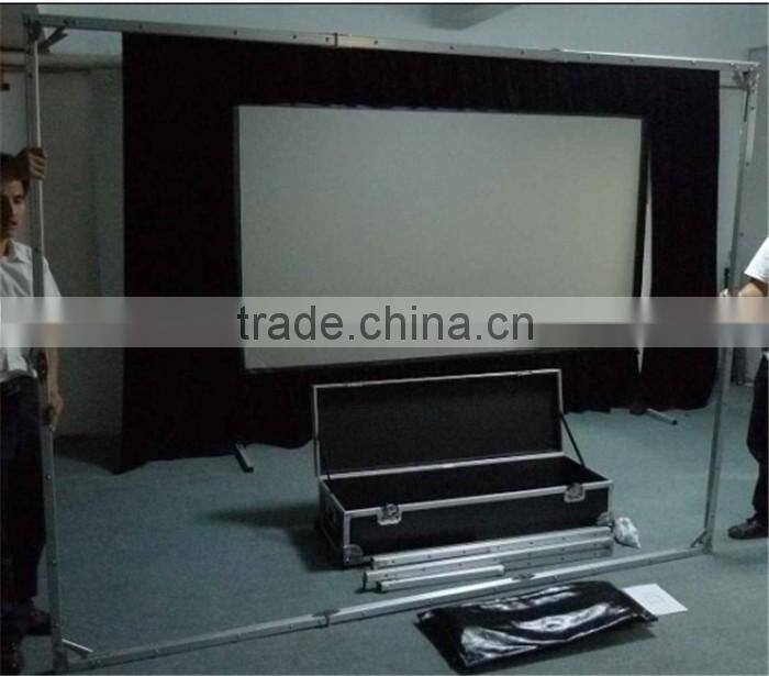 BW Remote Control Wall Mount Fixed Frame Screen/Electric Projection Screen
