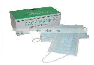 18cmx9cm adult high quality non woven PP 4ply active carbon face mask with arloop or tie